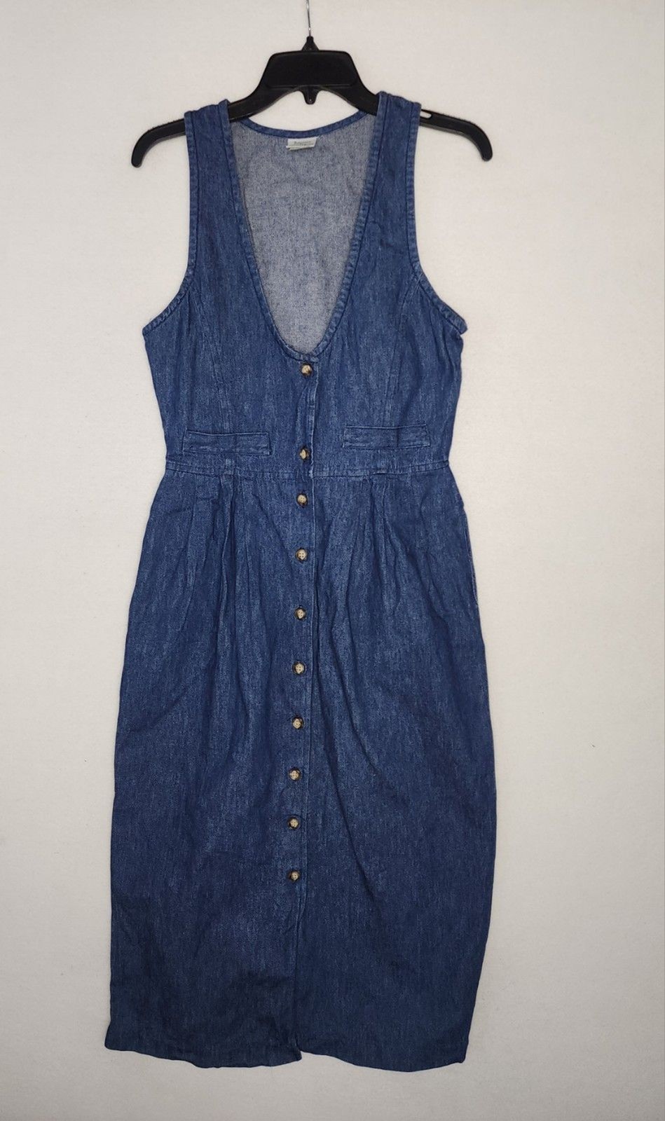Vintage Selections By Manor House Denim Button Down Dress Womens Size 8 Medium