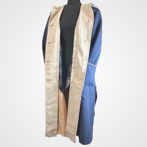 Vintage ILGWU Union Jacket Womens Blue Long Coat Removable Lining Size 12