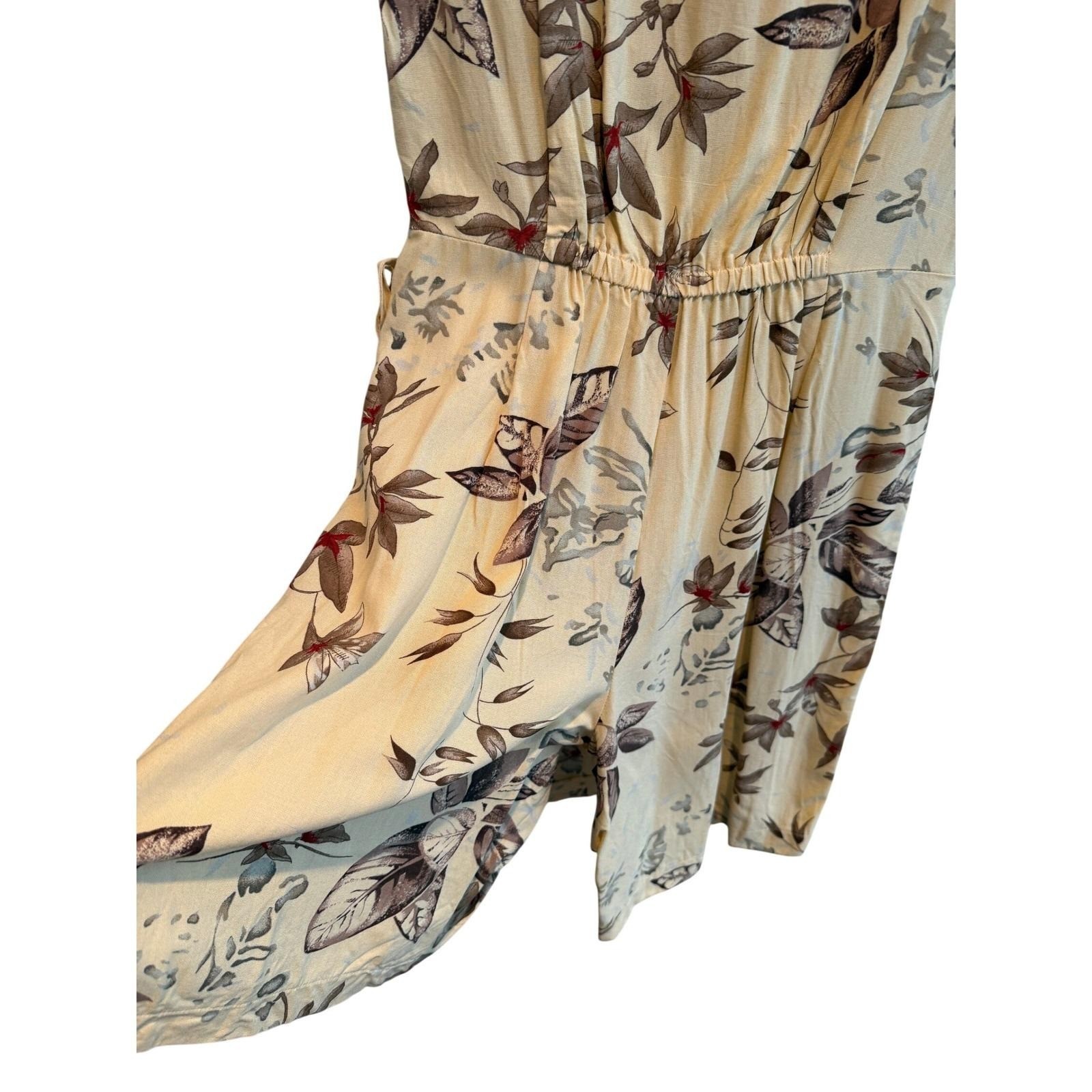 Tiki Revival Norton McNaughton tropical romper& faux wrap Golden Girls Chic