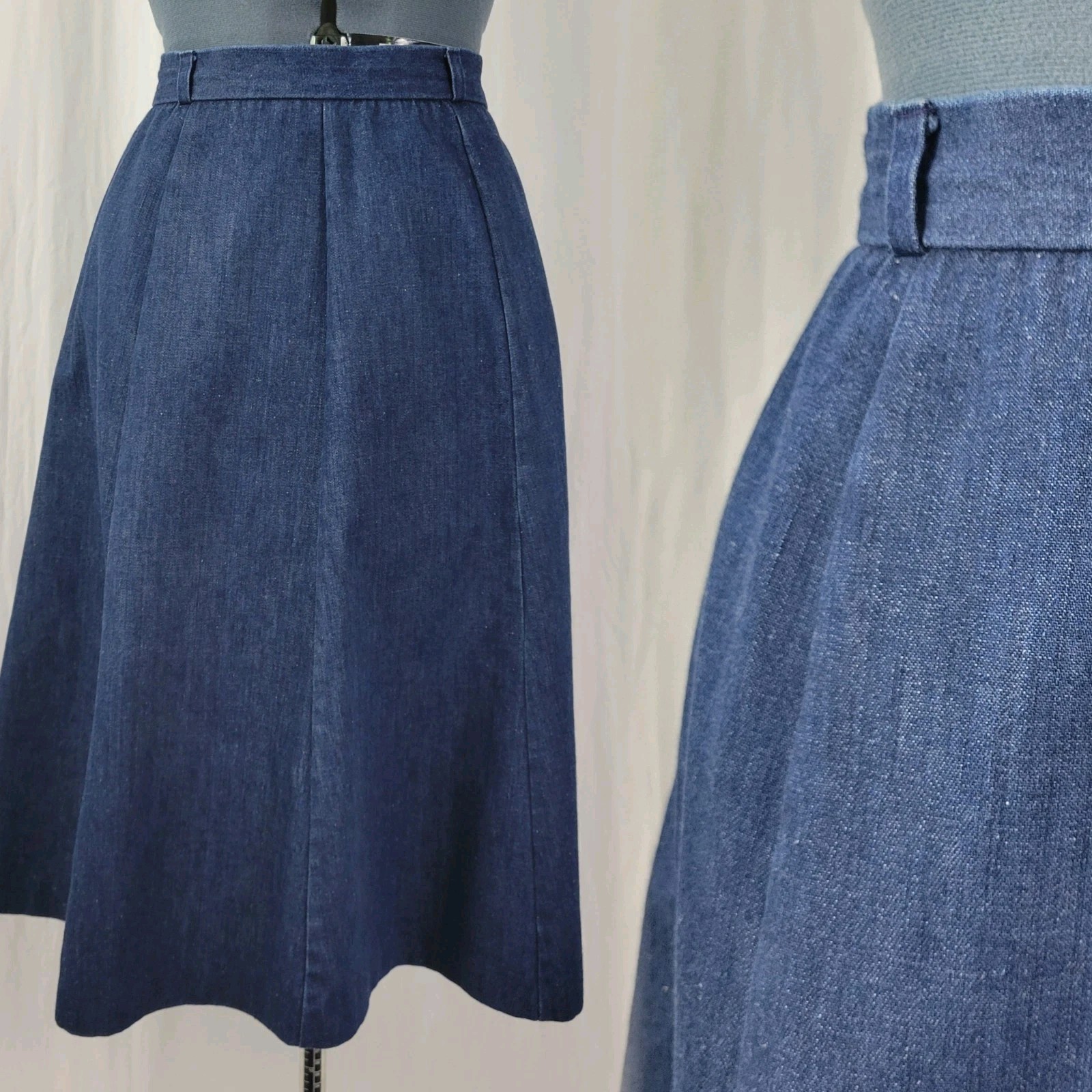 Vintage Country Suburbans 8 Gore Flared Denim Skirt w Back Closure Size 10