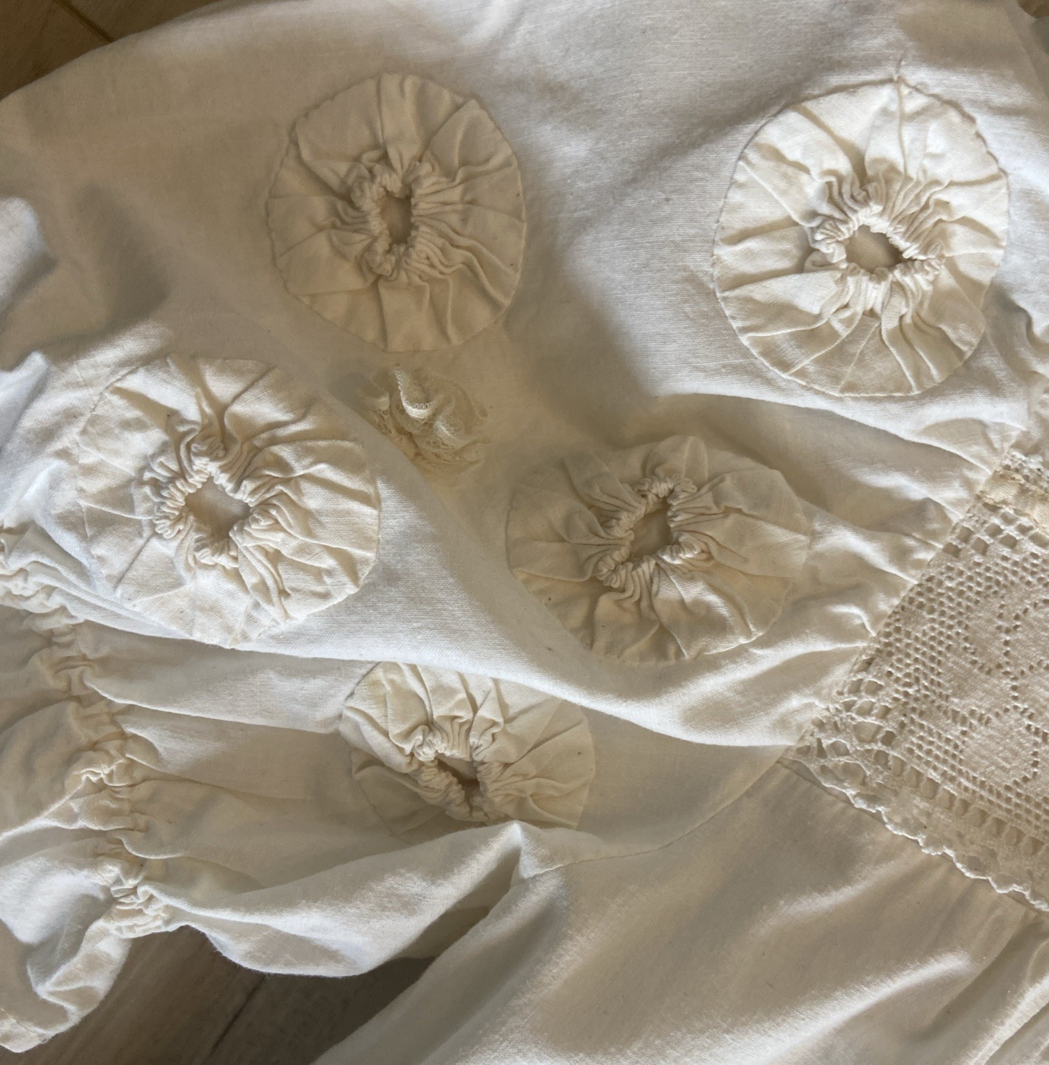 Victorian Morning Lg Cottagecore Lace trim Nightgown/dress Flowy 100%cotton