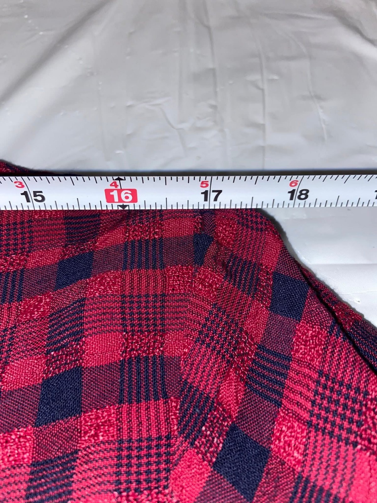 Vintage 90s Ellen Ashley Red Blue Plaid Long Sleeve Full Button Frt Maxi Dress M