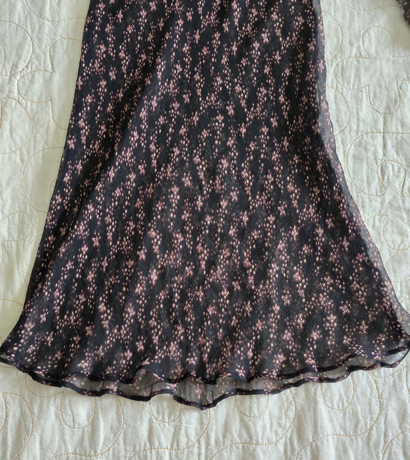 Vintage 90s Y2k Sheer A.B.S Allen Schwartz Dress Womens Small Medium Whimsigoth