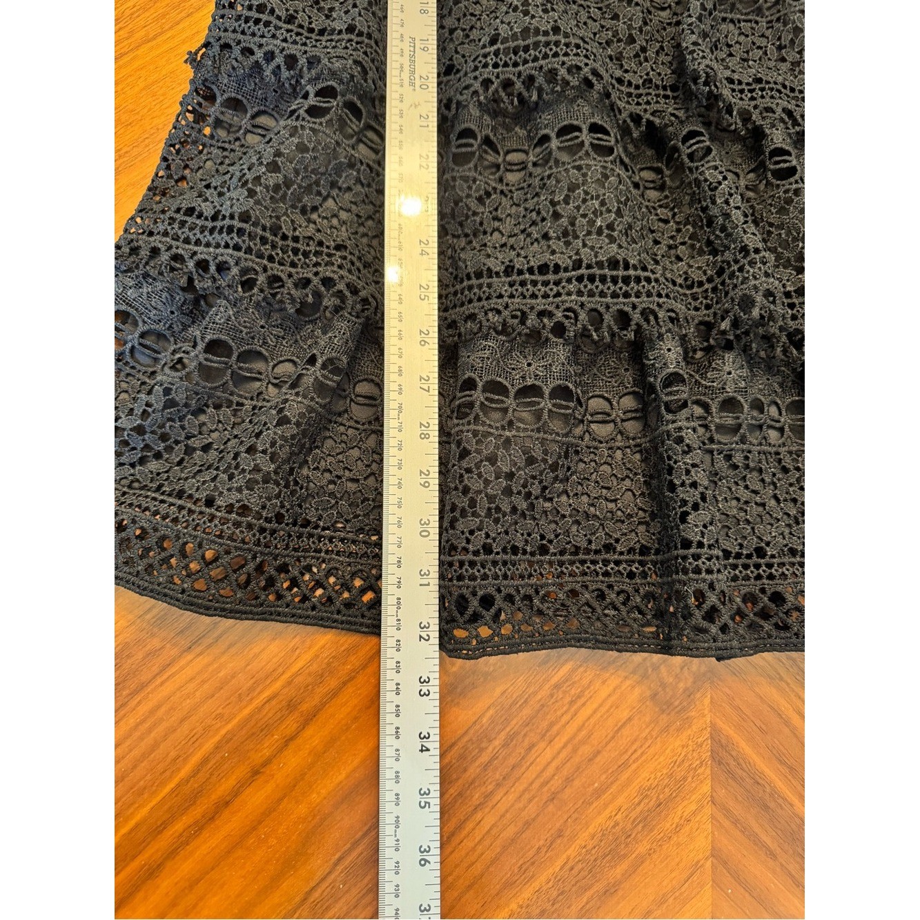 Lulus Black Lace Tiered Mini Dress Cocktail Wedding Guest Size M