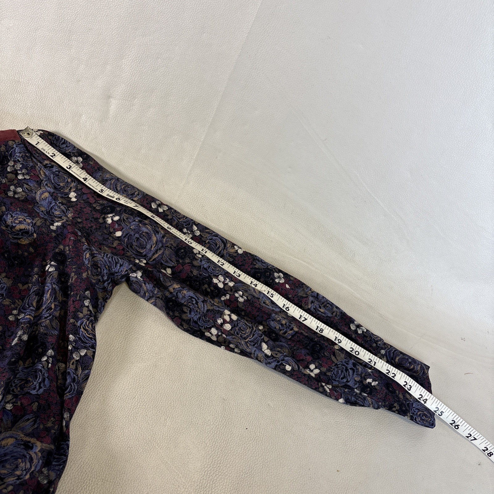VTG 80s Secretary Dress Rayon Paisley Midi High Neck Long Sleeve Patty O’Neil