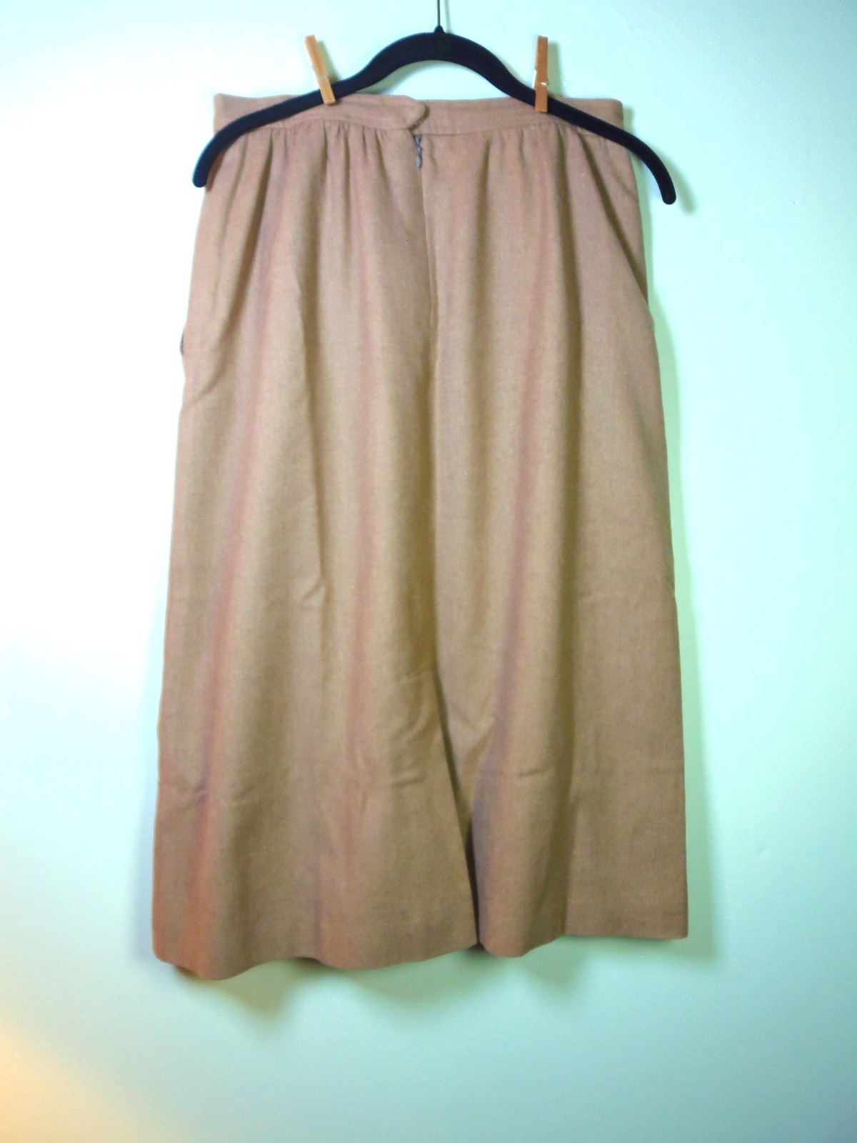 Vintage 70-80s Evan Picone Wool Lined Skirt SZ 12 w/Pockets Preppy Working Girl