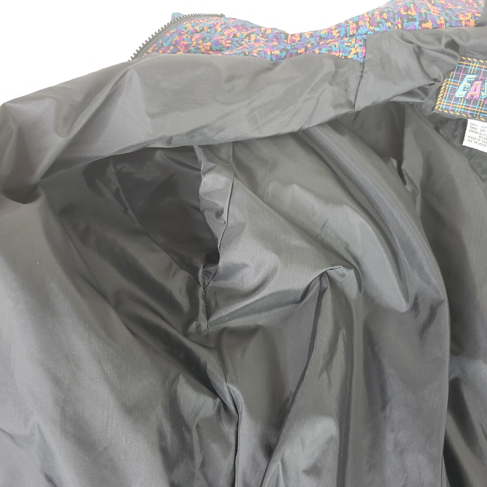 Vintage East West Track Jacket Medium Windbreaker Black Purple Teal Orange 90s