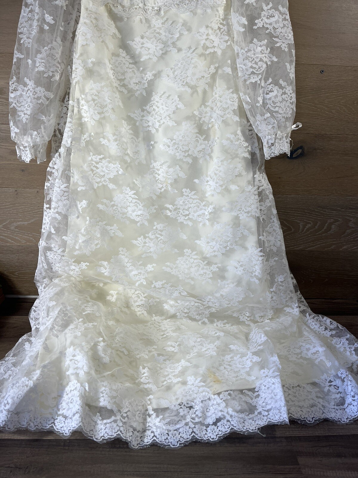Wedding Dress Alfred Angelo Original by Edythe Vincent Vtg 60s Size 7