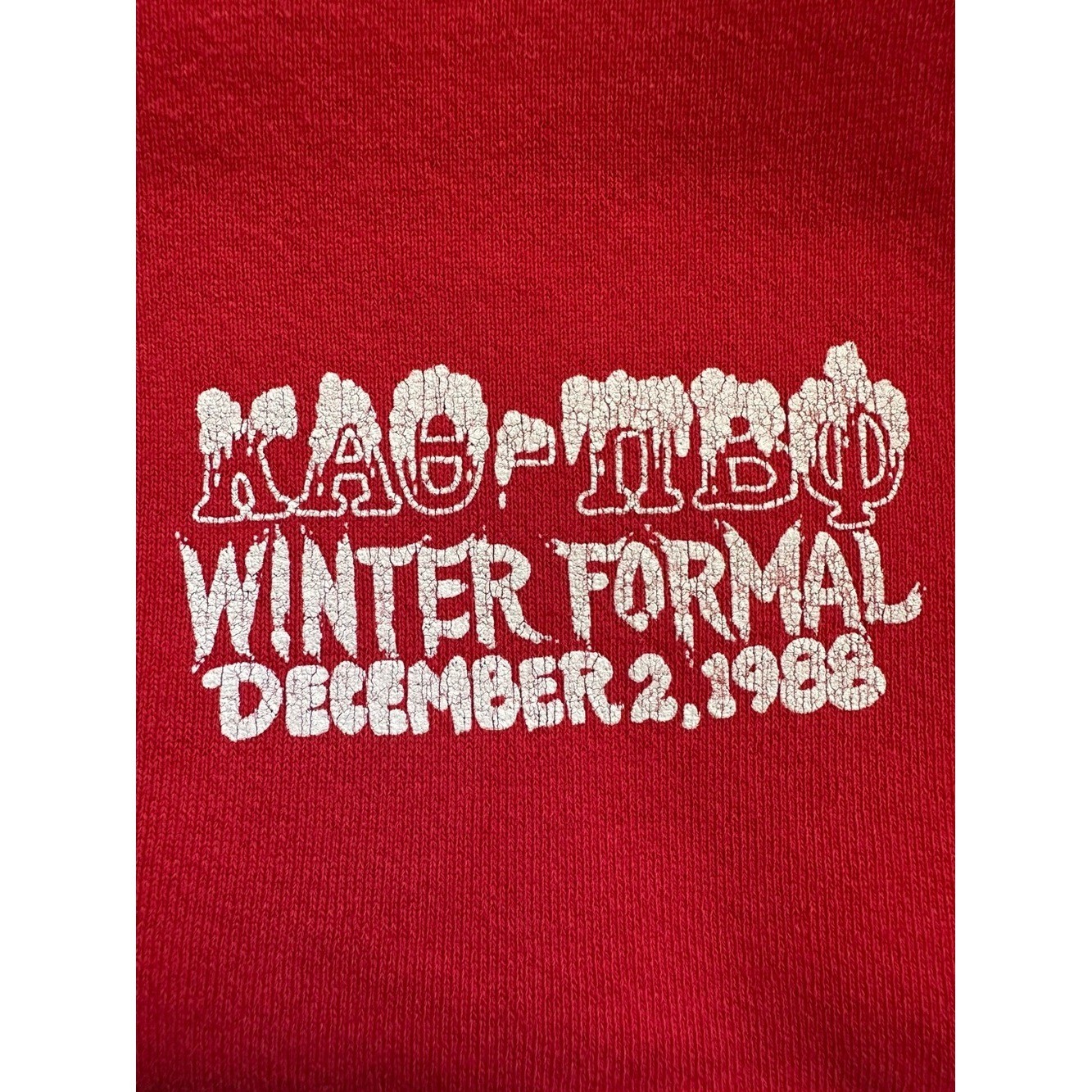 1988 Vintage Kappa Delta & Pi Beta Phi Winter Formal Christmas Sweatshirt Large