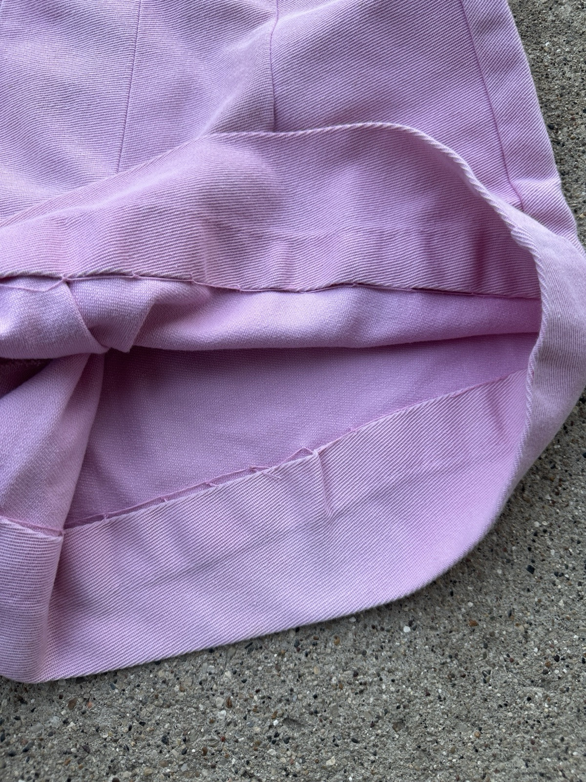 Vintage 1960s Pink Asymmetrical Skort Shorts Women’s XS S 25 26 Waist