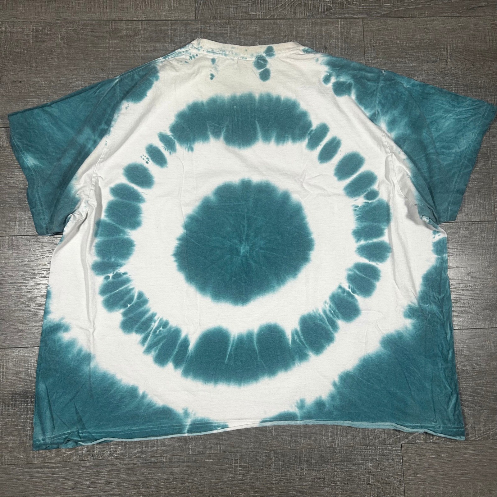 Vintage 1999 Looney Tunes Taz Tie Dye T-Shirt Stay Out Of My Way Teal 26W 28W