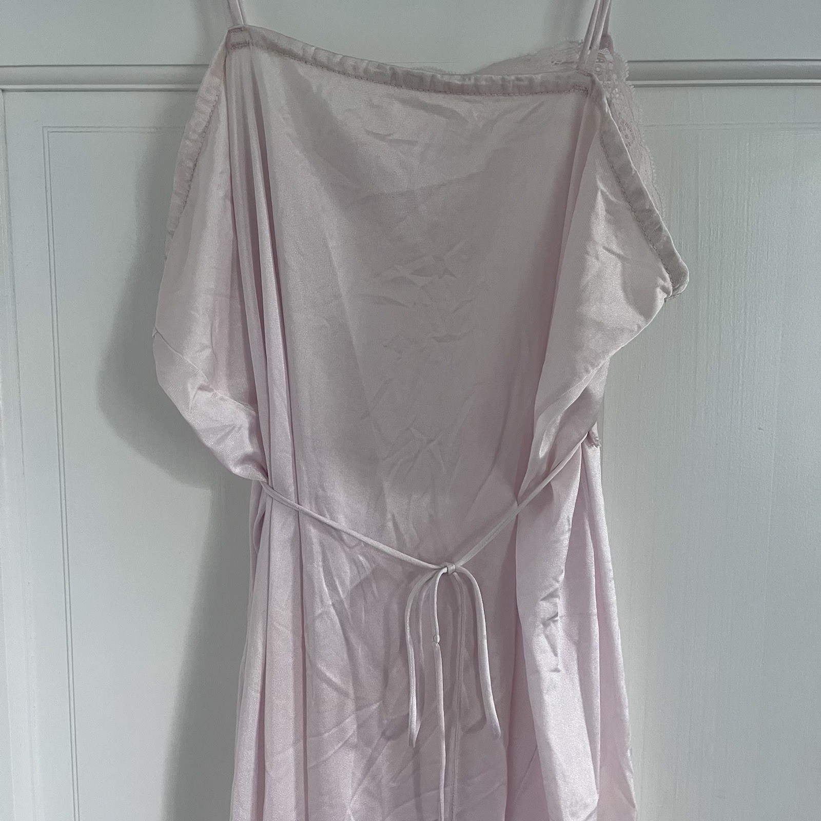 Deena Vintage Pink Lace Trim Slip, Size M
