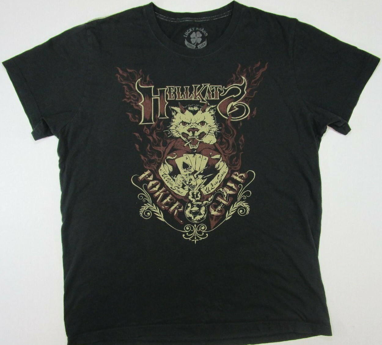 Lucky Brand Hell kat Hell Kat Poker Club „U Win Some Lose some T shirt large