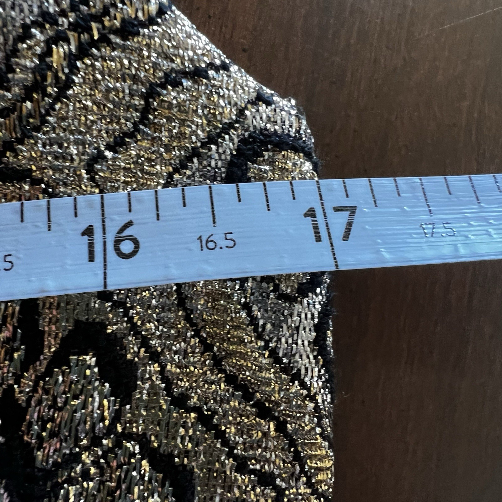 1960’s Vintage Gold Brocade 2pc Dress Skirt Top Sleeveless Geometric Size Small