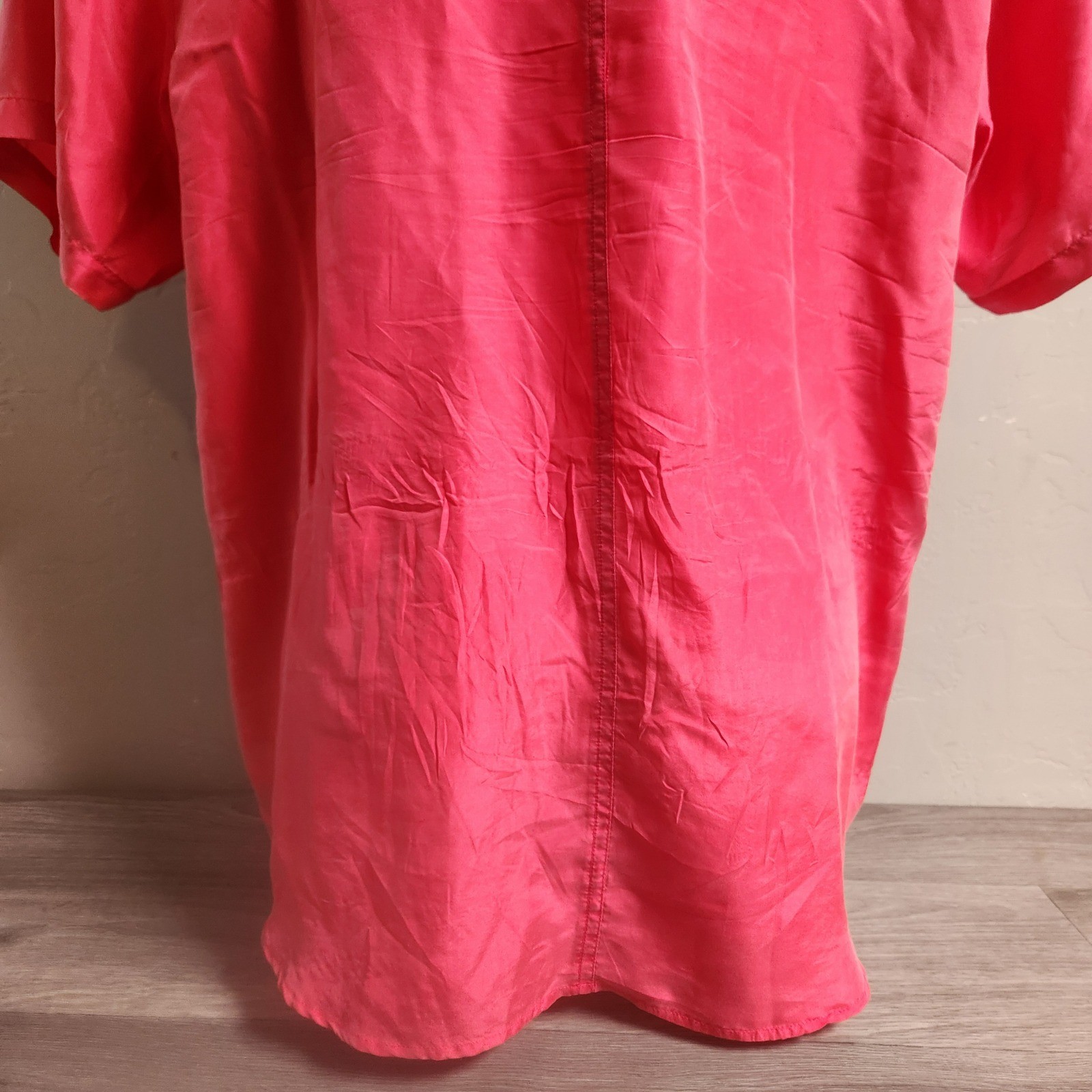 Vintage The Silk Collection Button Front Shirt Pink Size 16 Delicate Lightweight