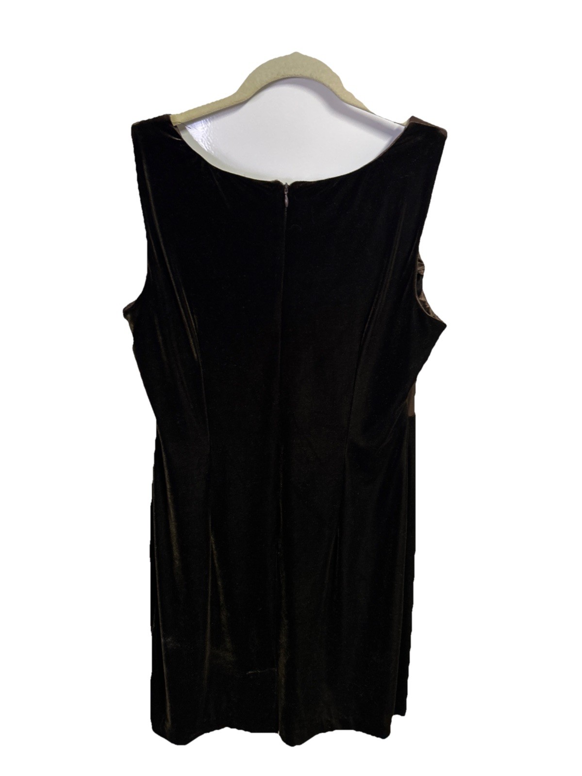 Cartese Dress Cardigan Two Piece Set Size L 14/16 2 Brown Velvet