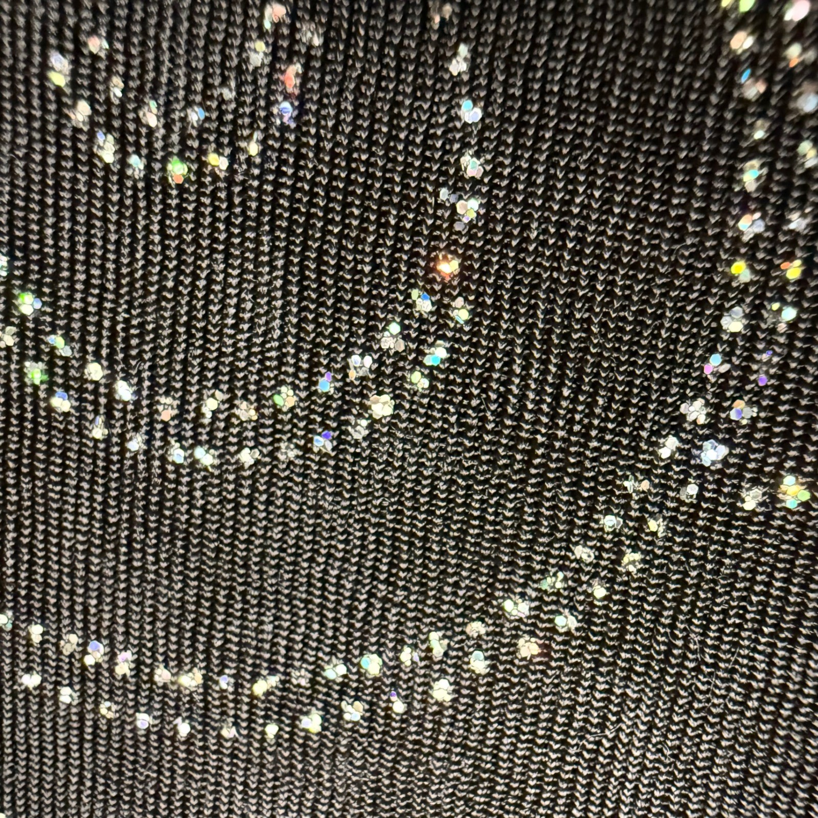 JKLA Vintage 90s Whimsigoth Iridescent Glitter Swirl Button Top Cardigan Small