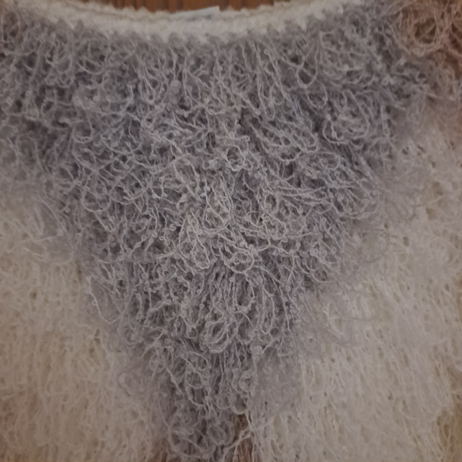 Rare Vtg 80’s Side Effects Loopy / Shaggy Crochet Hand Knit Sweater Sm/Med