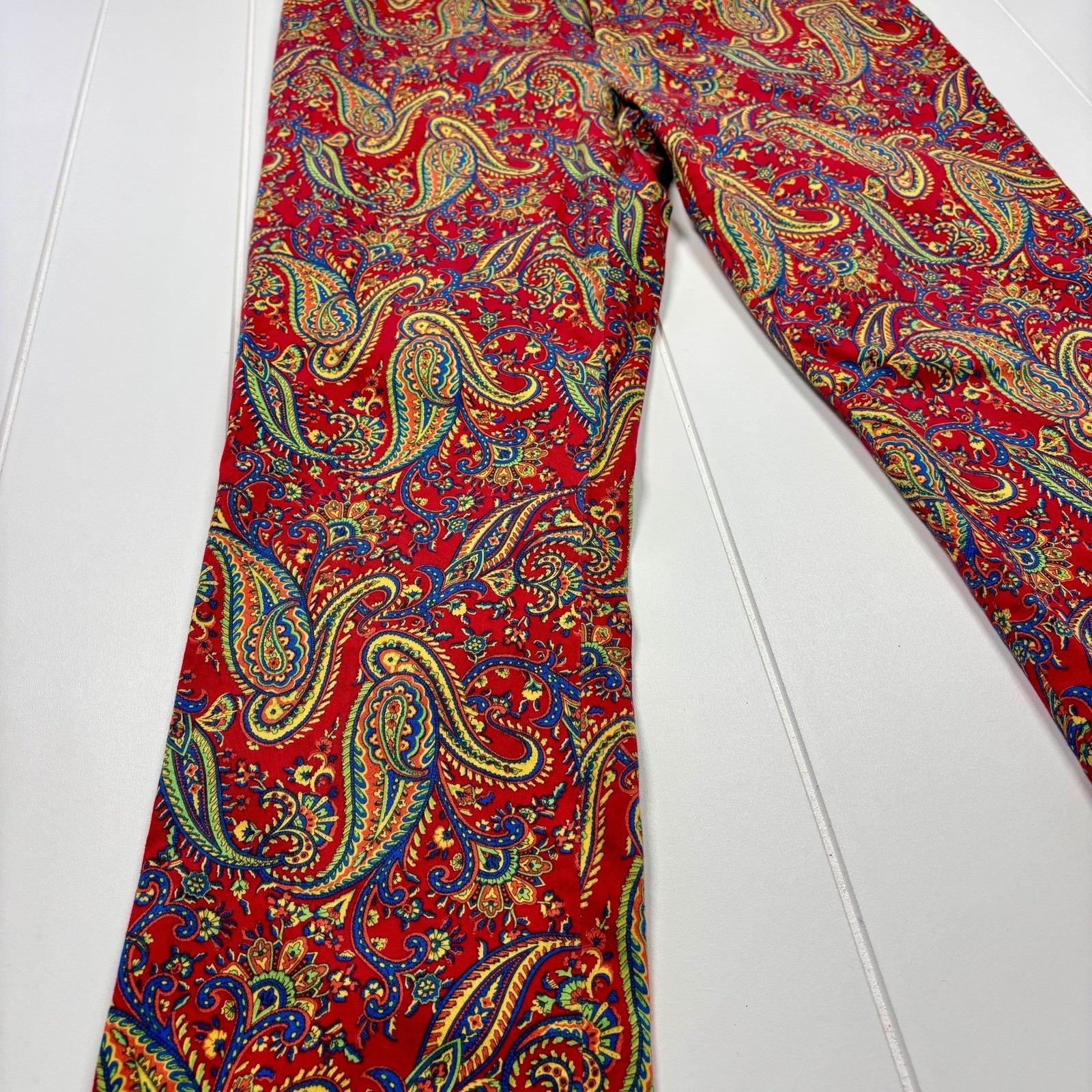 Vintage Lauren Ralph Lauren Paisley Cigarette Pants, Size 12P