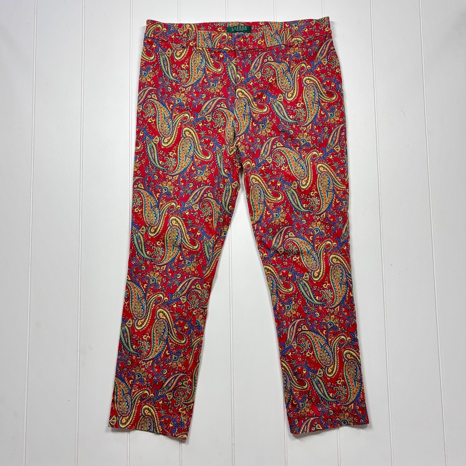 Vintage Lauren Ralph Lauren Paisley Cigarette Pants, Size 12P