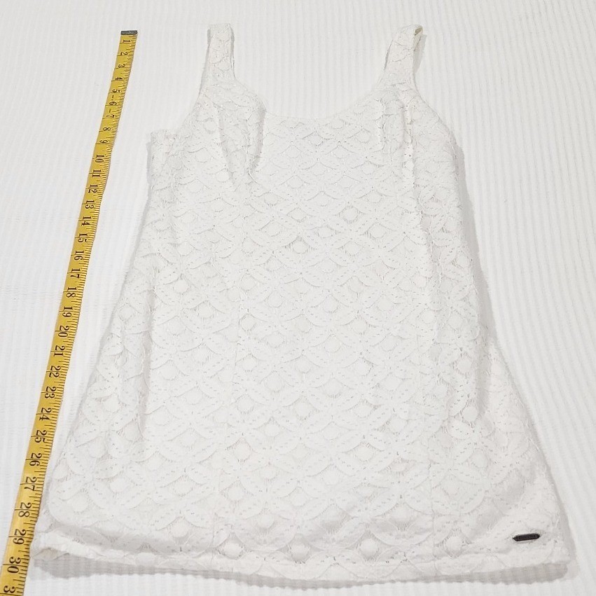 Vintage Hollister White Lace Jumper Dress Sleeveless Mini Size 3 Collector Item