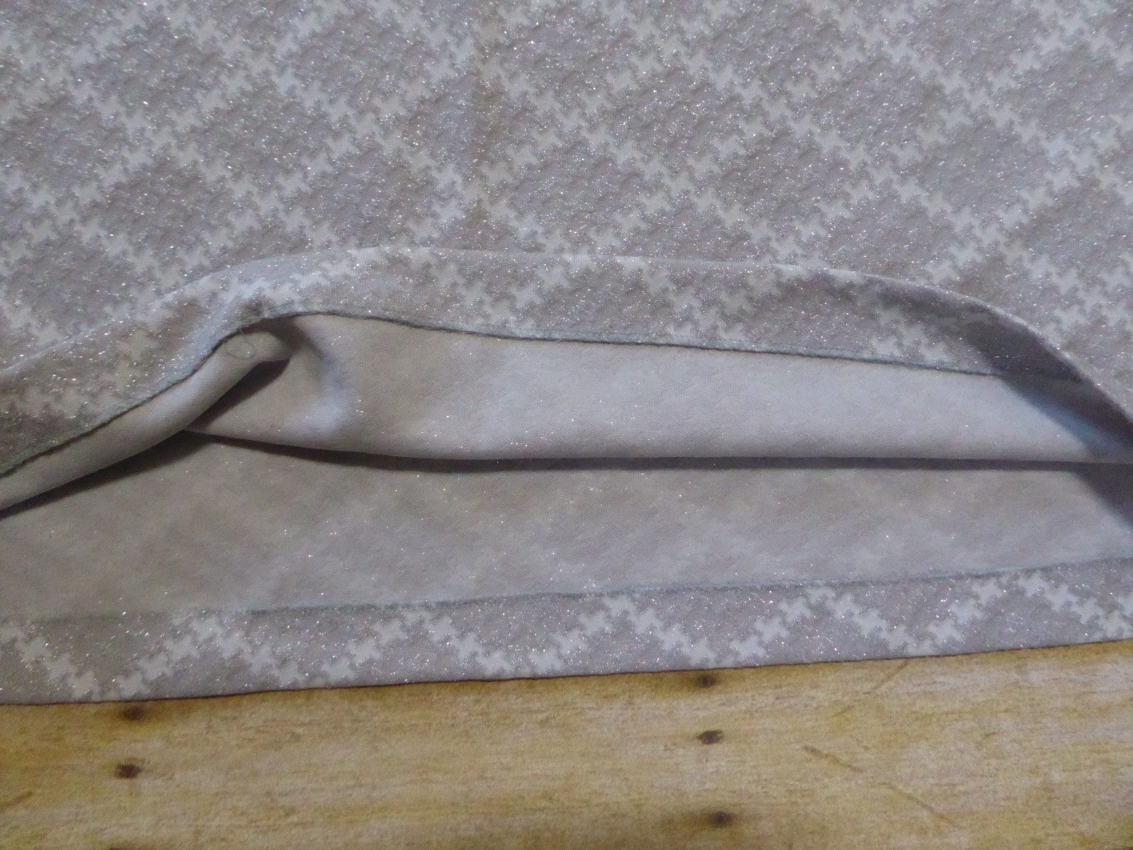 70s Linda Original Vintage Polyester Maxi Skirt Hostess Silver A-Line Waist 32