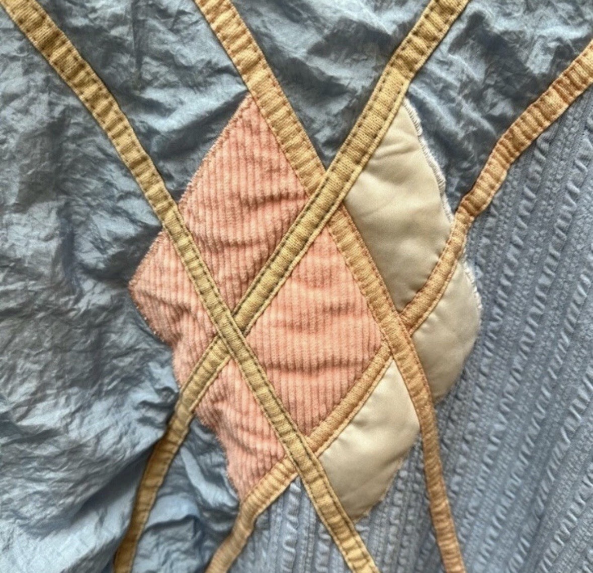 VTG 80s 90s Lightweight Windbreaker Pullover Jacket Pastel Pink Blue L Women’s