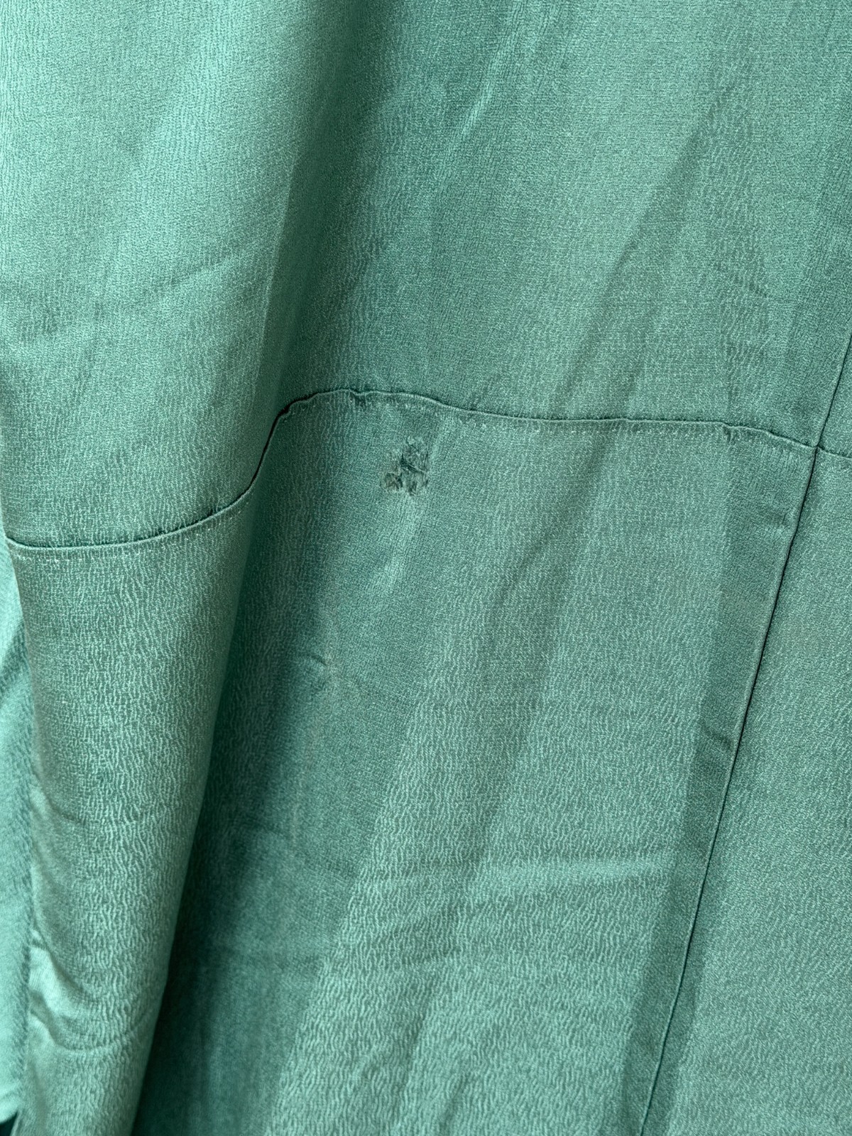 Vintage Japanese Kimono | Green Wave さが美 (Sagami) brand embroidery | 100% silk