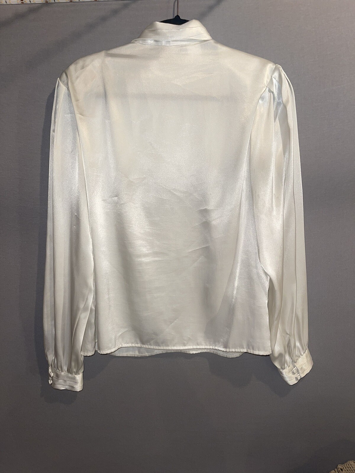 Vintage Silky Shirt Satin Buttons Size 10
