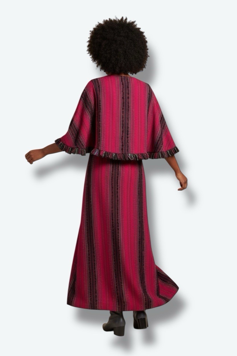 1960s/70s Arolan Kutomo Wool Striped Maxi Dress – Made in Finland