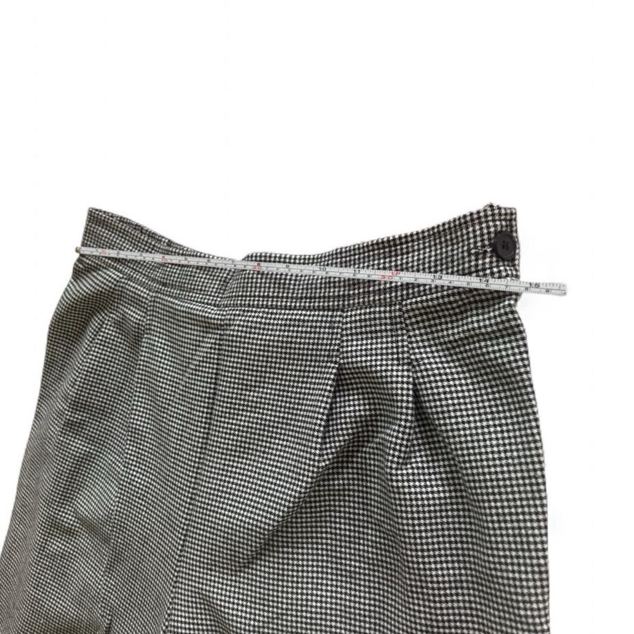 Vtg White And Black Houndstooth Stirrup Pants 14 80s 90s Pleated Work Office