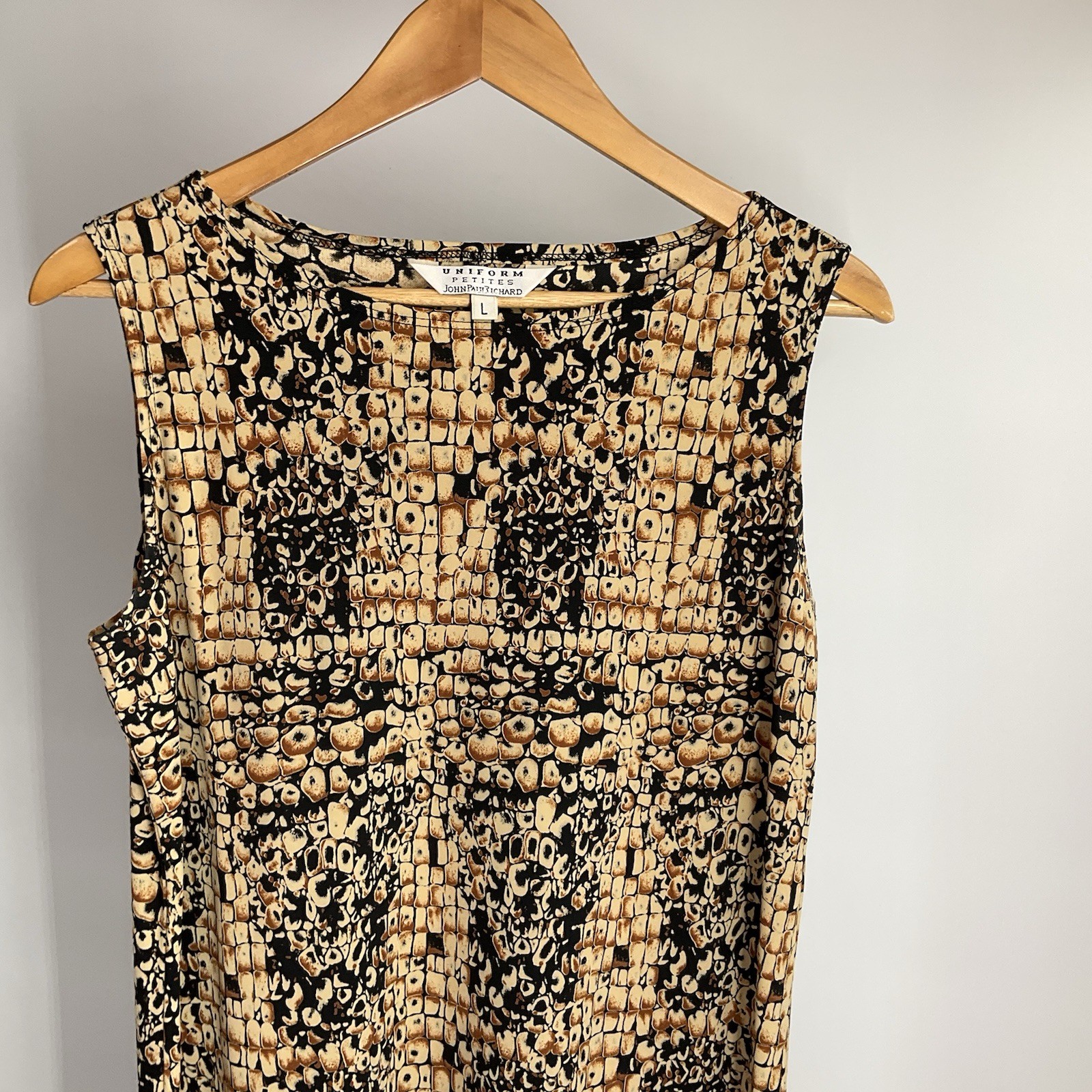 Vintage Y2K UNIFORM John Paul Richard Maxi Animal Print Dress