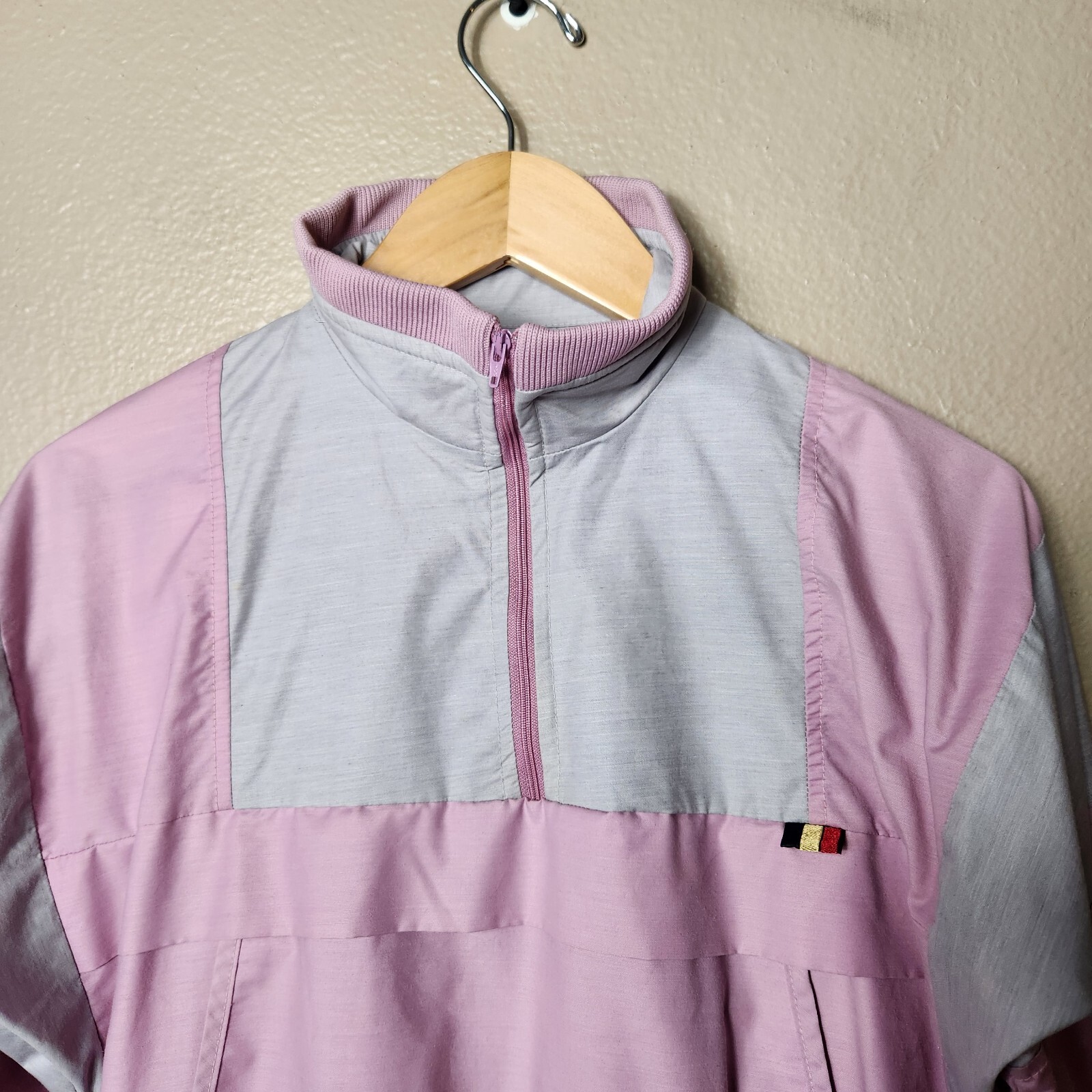 Sunbuster Vintage 80s Colorblock Windbreaker Anorak and Cropped Pants Set-Size L