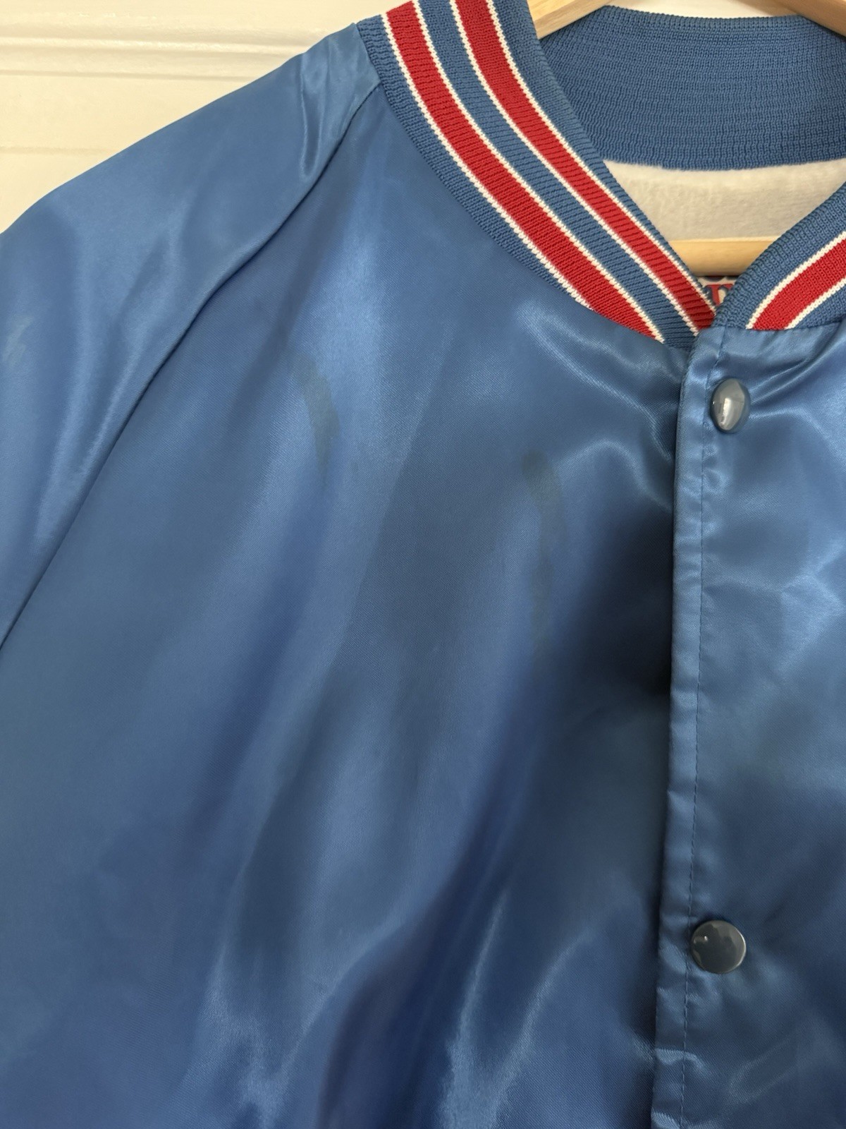 Vintage 1991 Tampa Florida NFL Super Bowl Letterman Jacket Blue Size XL Unisex