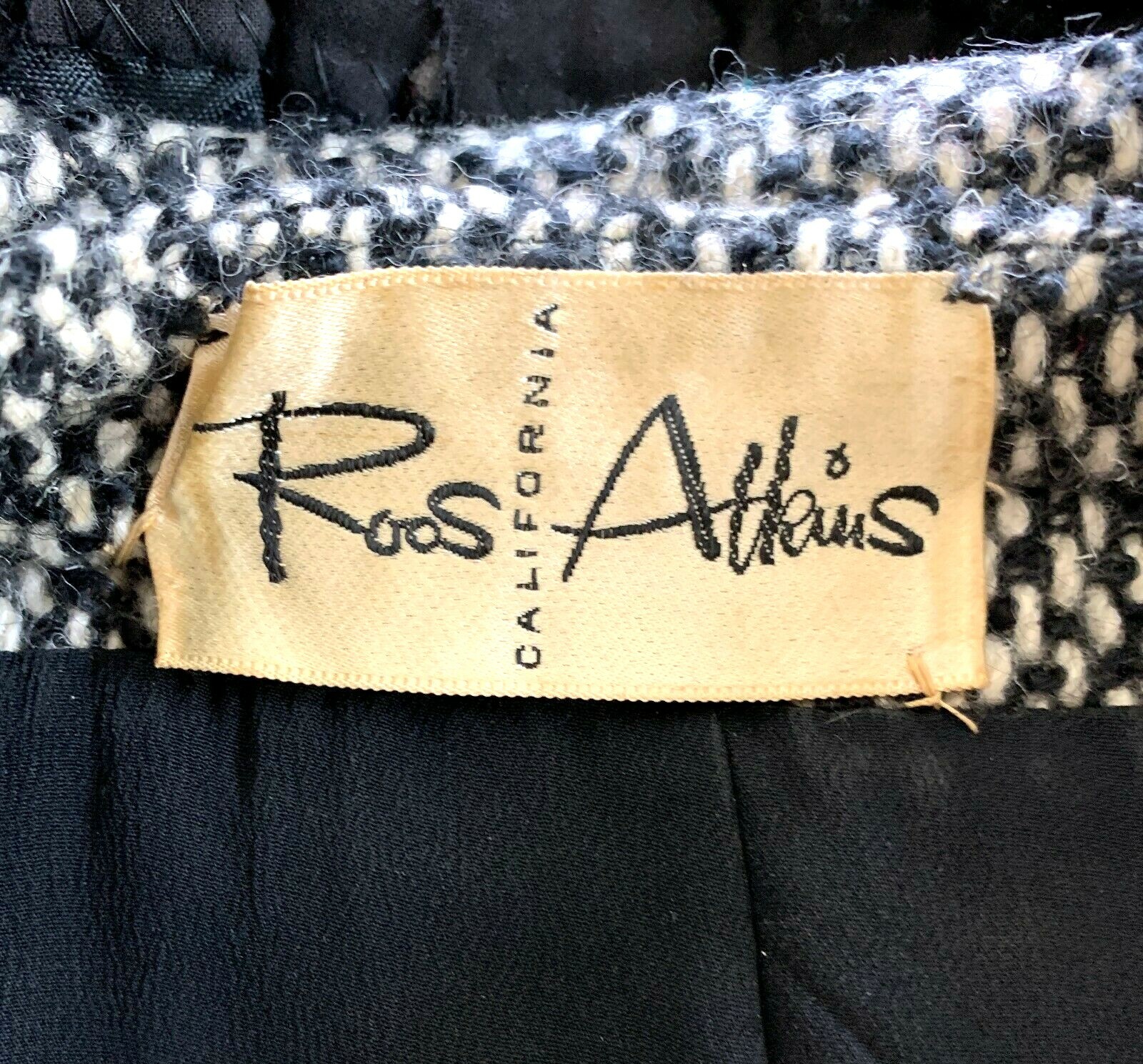 Vintage Roos Atkins Beaver Fur Collar Wool Tweed Suit JF