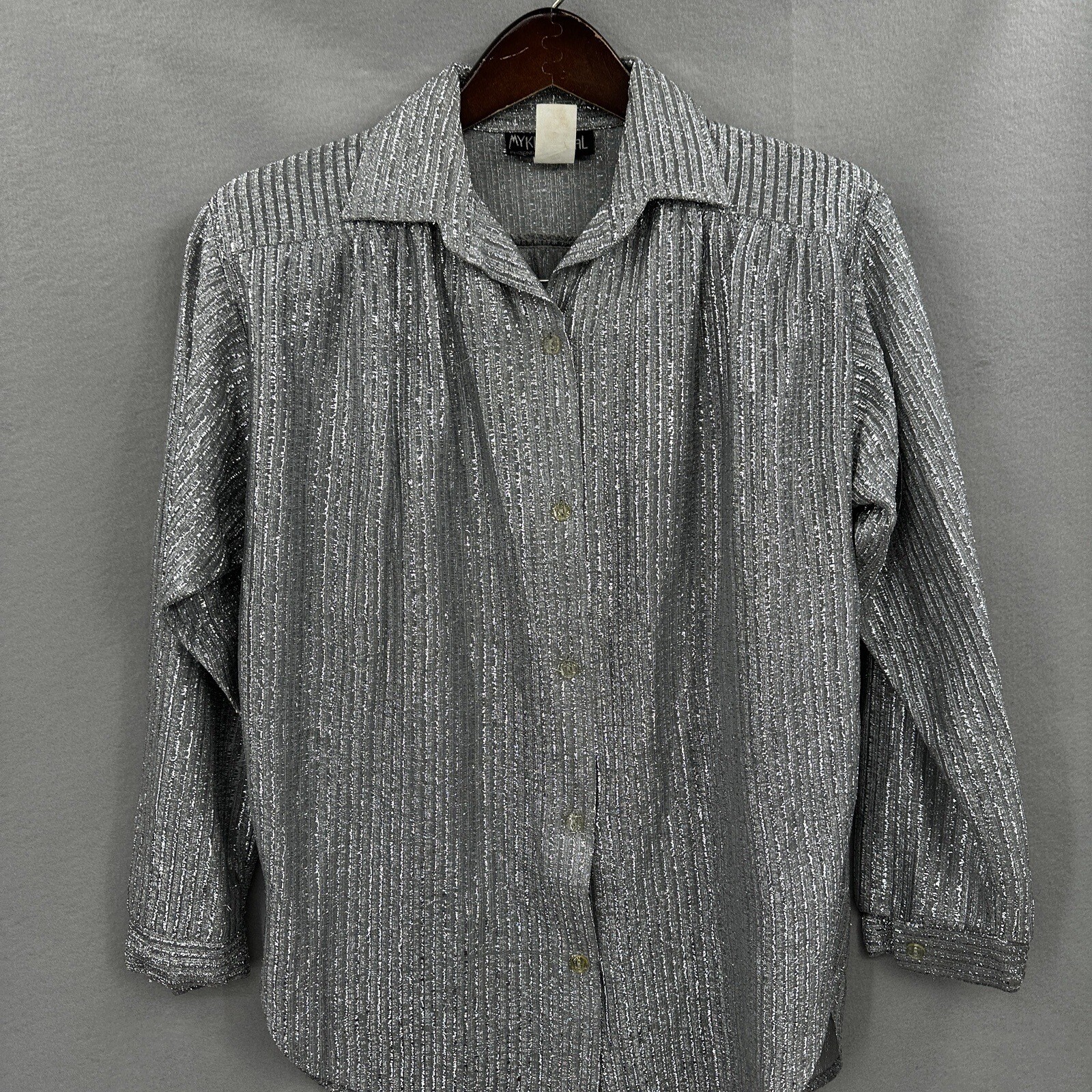 VTG My Kinda Gal Blouse Women XS Metallic Phoenix Arizona USA Cottagecore Button