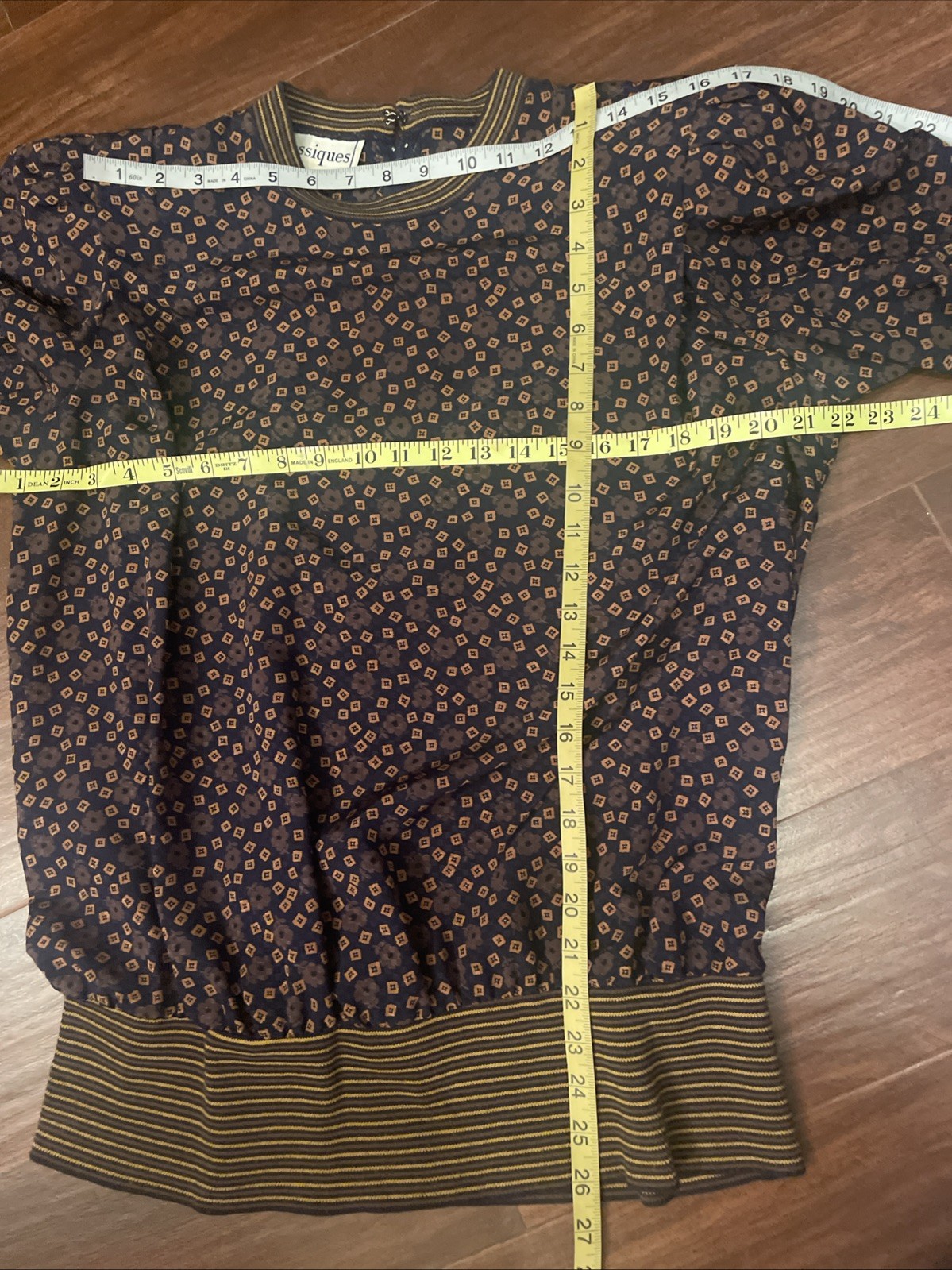 Vintage Classiques Top and Skirt Set Sz 12 Union Made USA