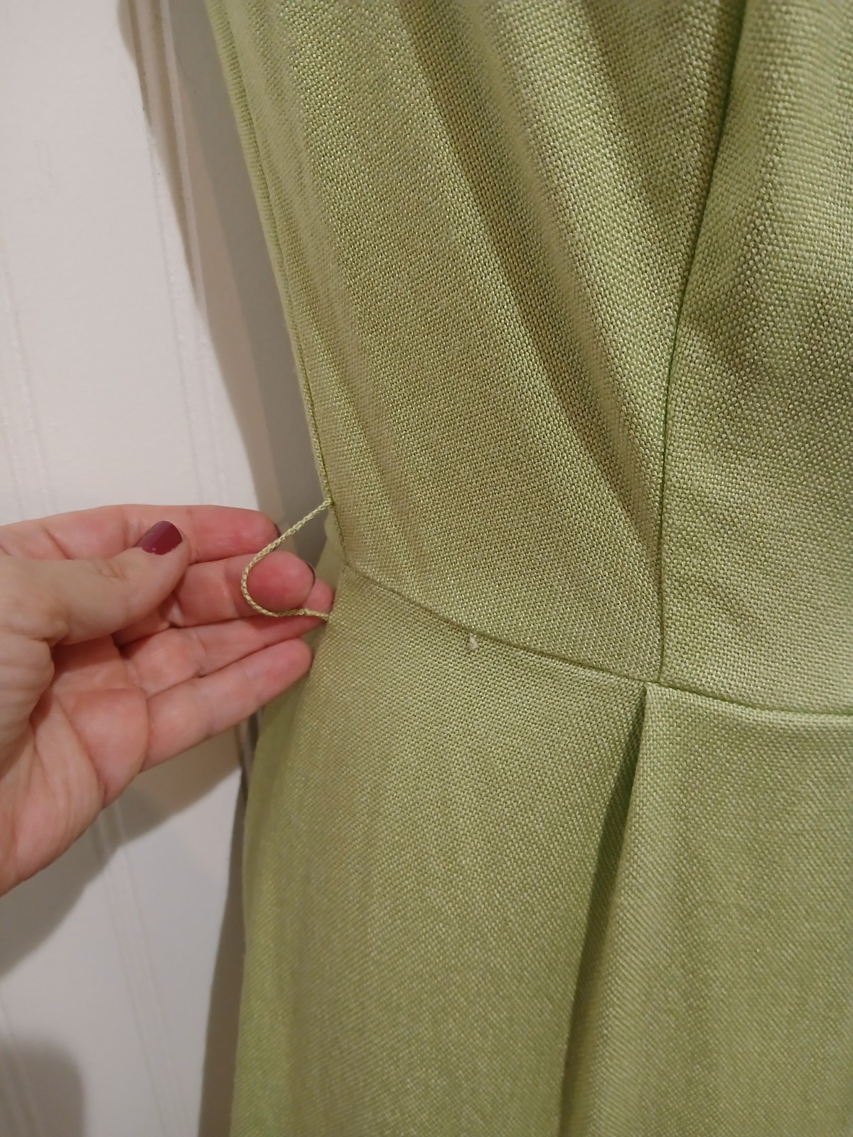 True Vintage Light Green Mod Fit Flare Sleeveless Mini Dress 60s 29″C