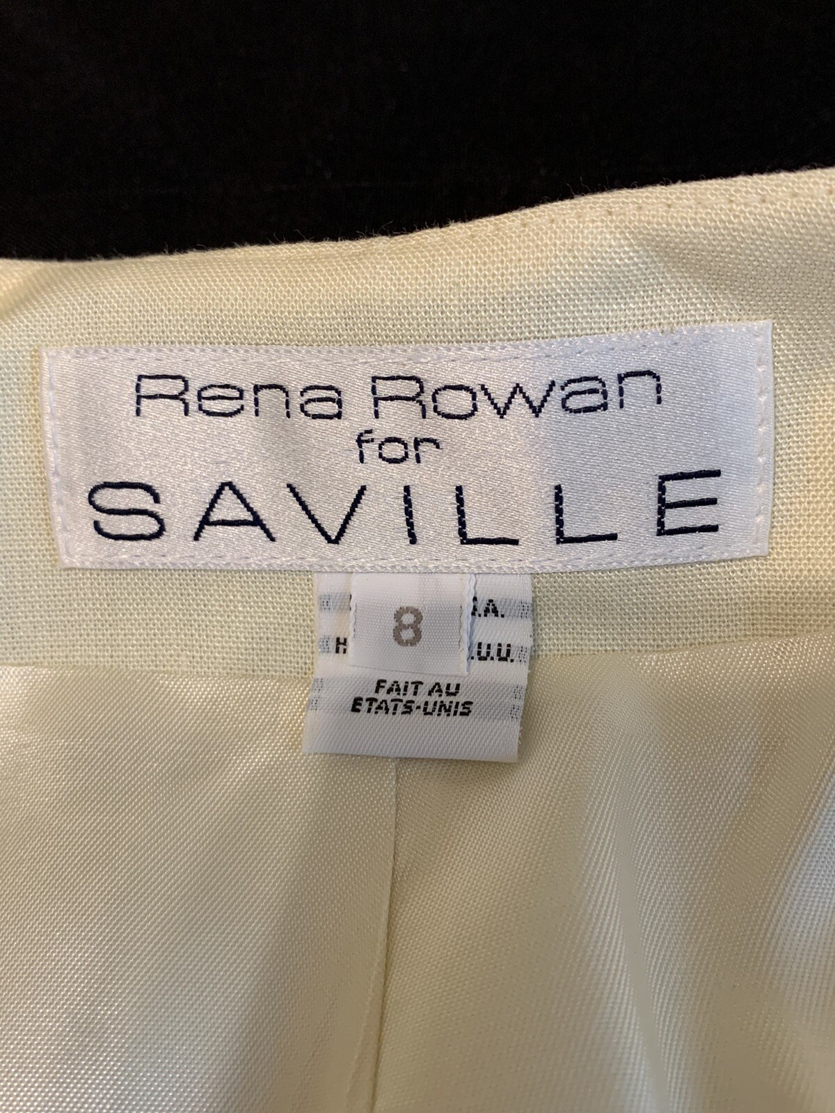 Rena Rowan SAVILLE GARDEN PARTY Short Sleeve Blazer Jacket Ladies S-8 Yellow NOS