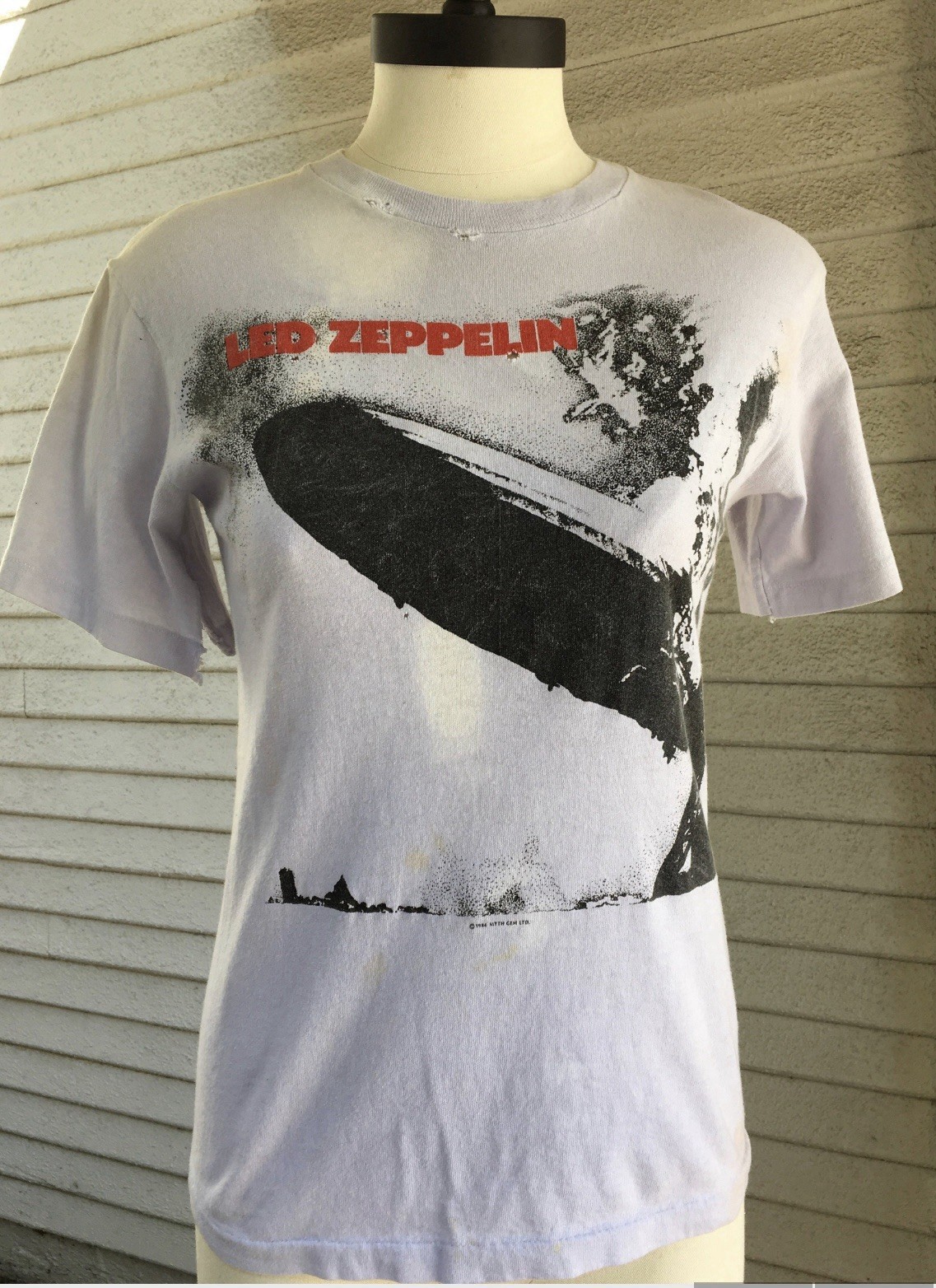 Vintage ’84 Led Zeppelin Myth Gem Graphic Double Sided T-Shirt XS/S