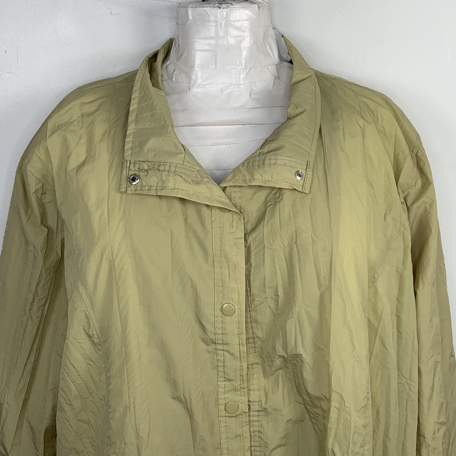 Tudor Court Sage Windbreaker sz 3X Long Sleeve Snap Front Normcore VINTAGE HY52