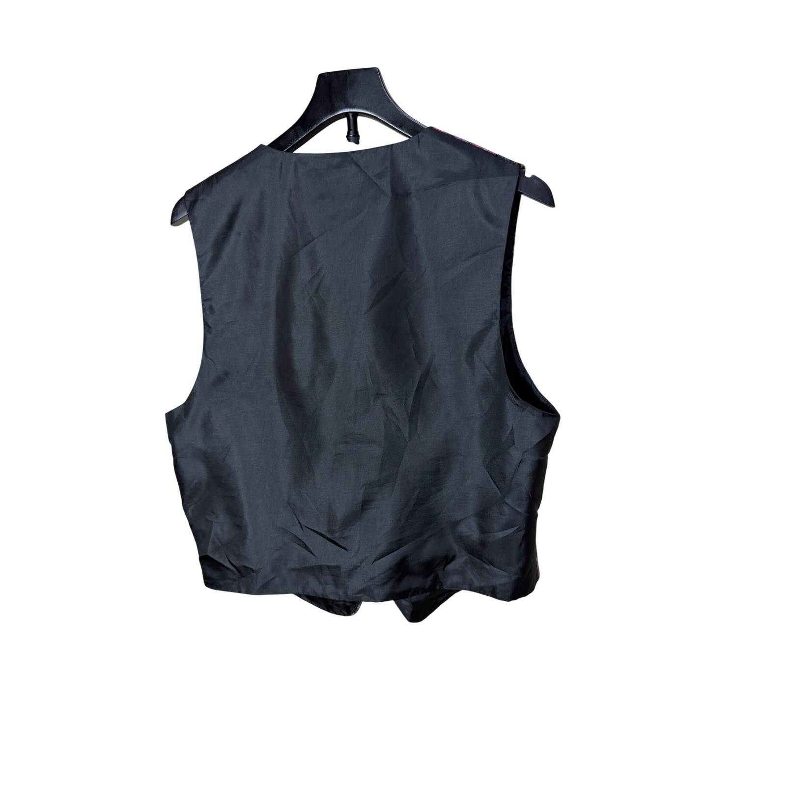 Vintage Katie Brooke Velvet Abstract Geometric Vest Multicolor Size 12 Made USA
