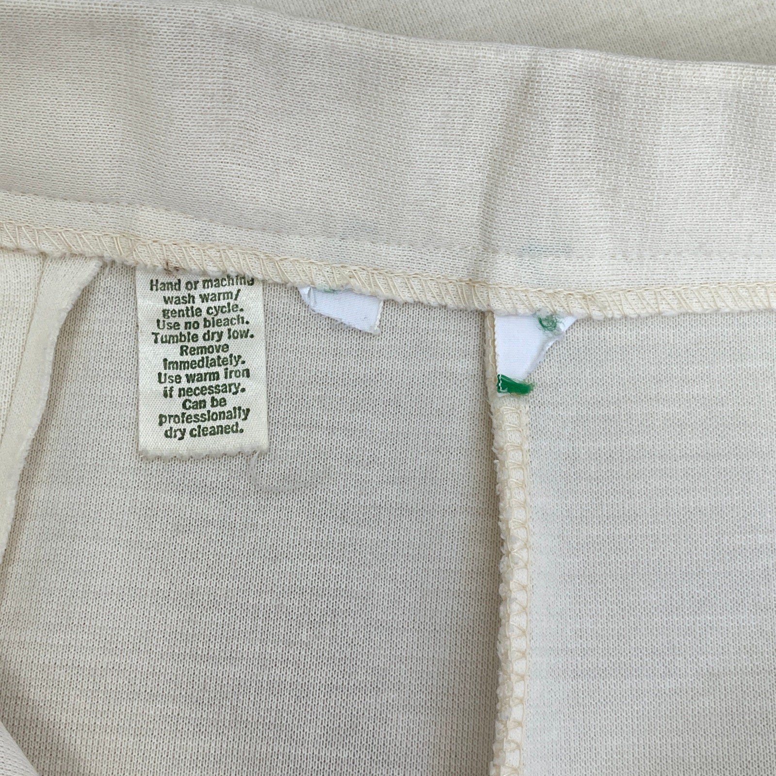 VTG 70’s Cream Blazer Jacket & High Waist Wide Leg Pants Suit Set Retro Size XS