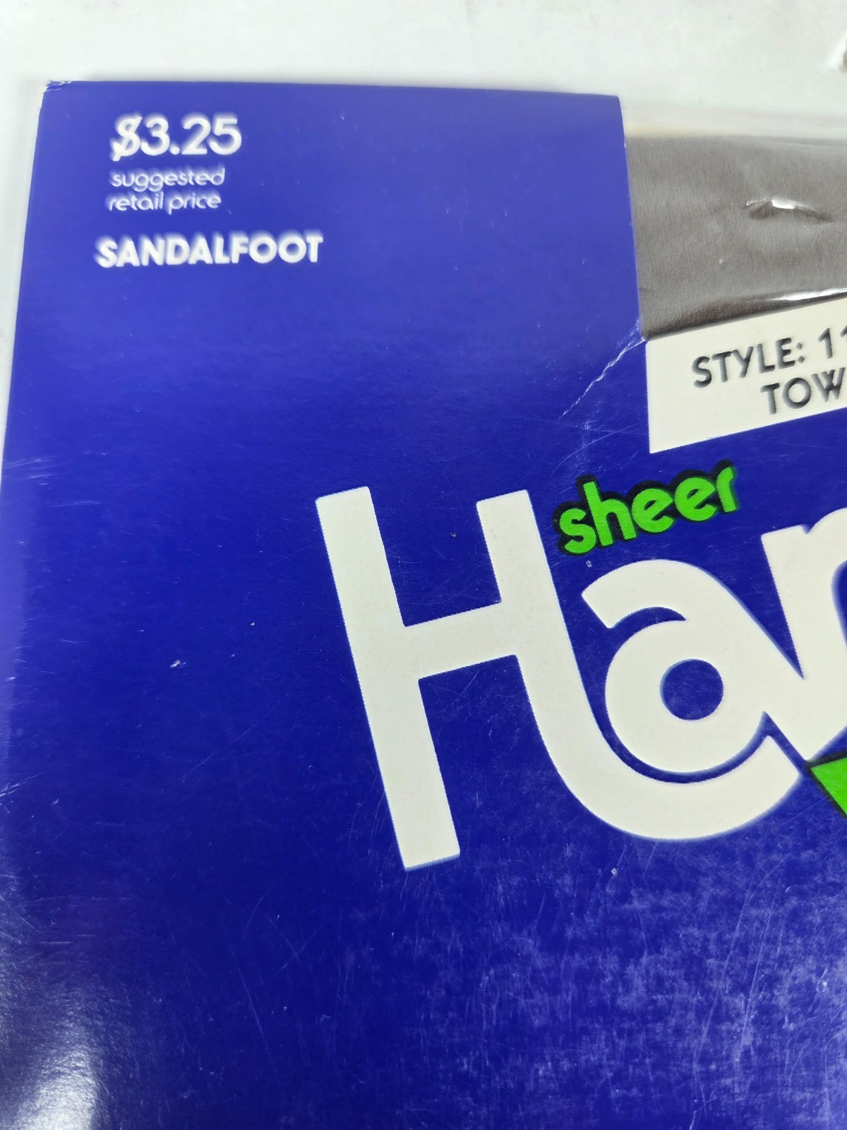 Vtg Hanes Too Sheer Nylon Pantyhose Sz CD Town Taupe Sandlefoot Style 117