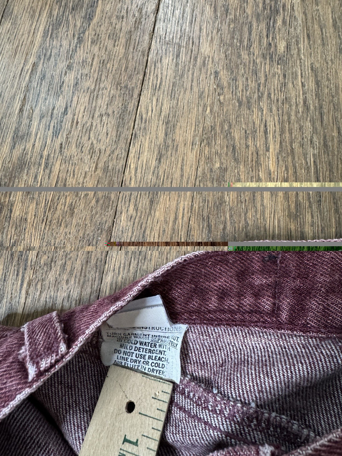 Vintage Rocky Mountain Western High Rise Burgundy Jeans Size 28/7 Made In USA