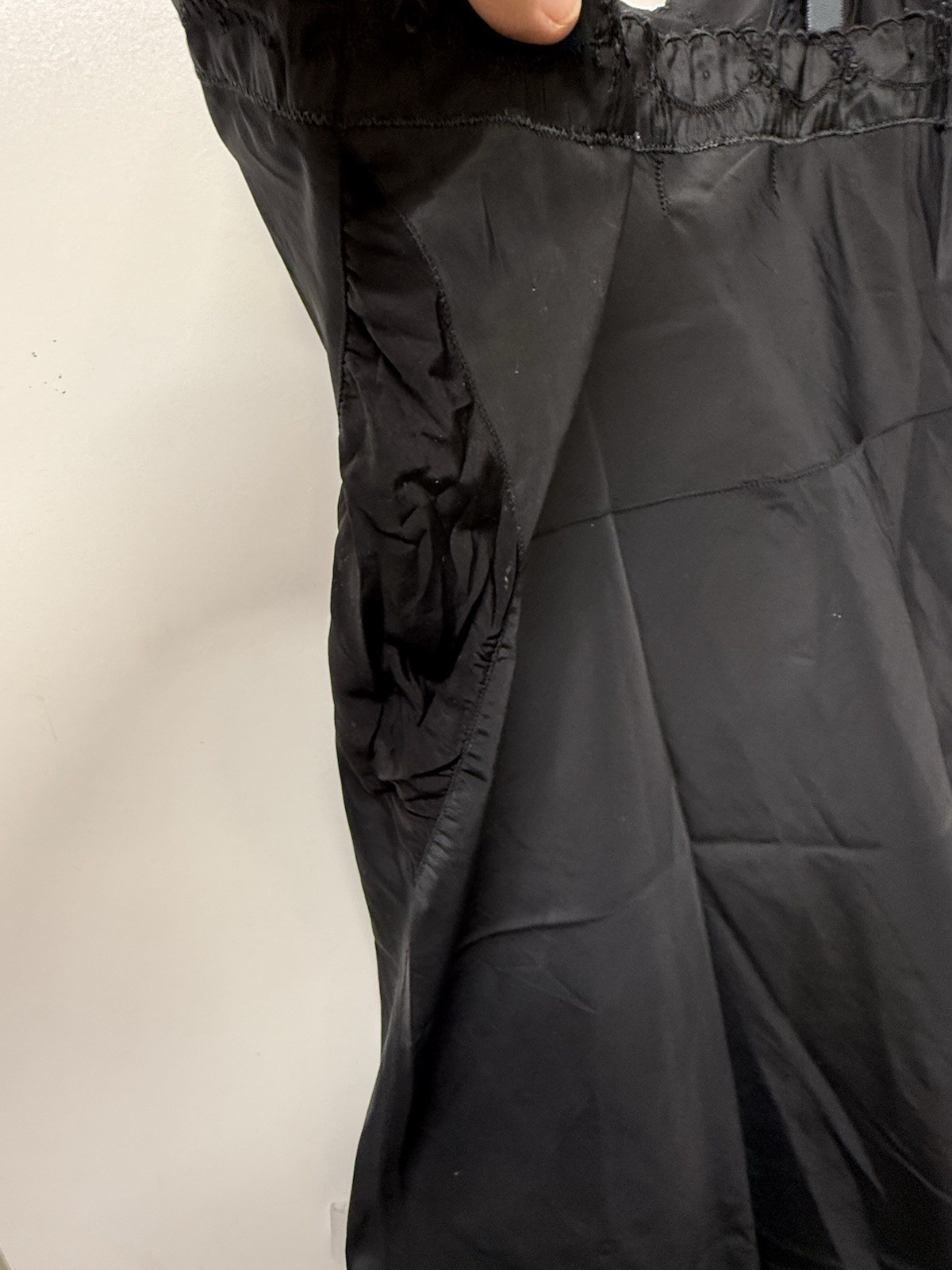 1950’s BARBIZON CONTURA Tafredda Full Slip Black With Stretch Sides Size 13