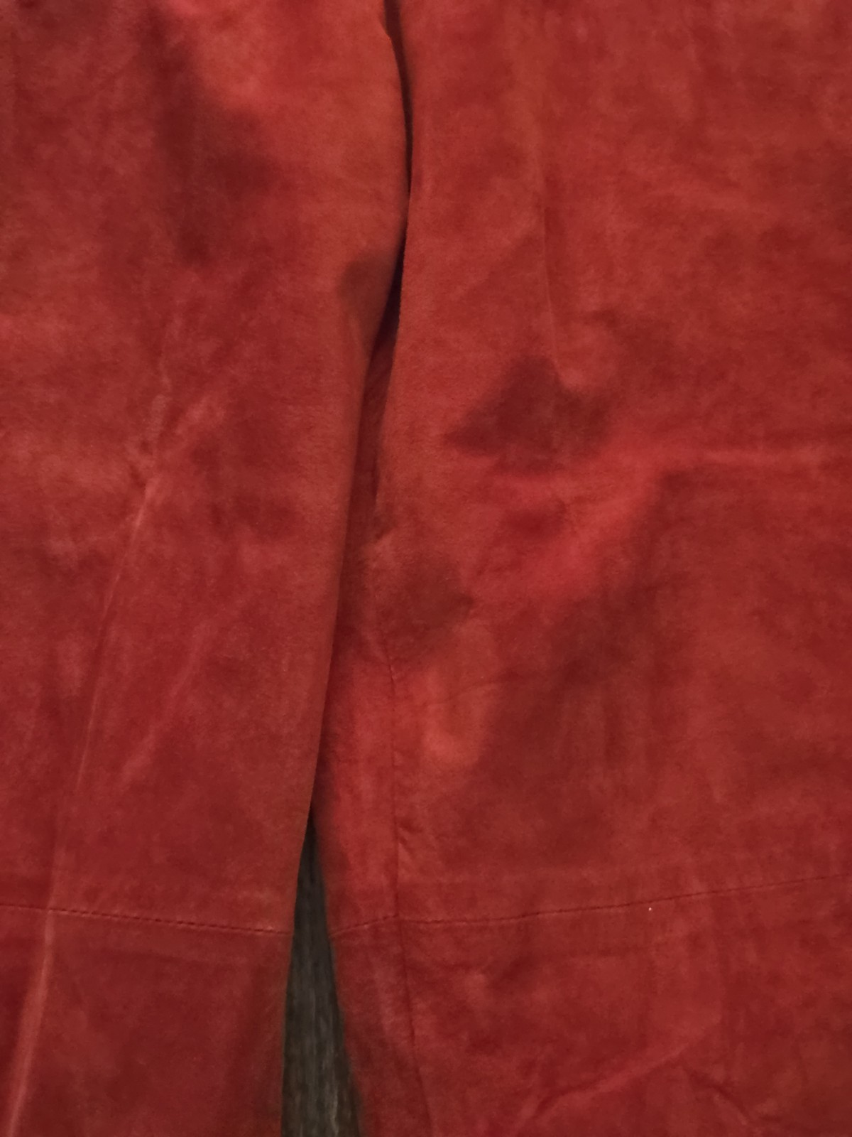 Vintage Firenze Santa Barbara Red Suede Leather High Waist Tassel Pants Women’s