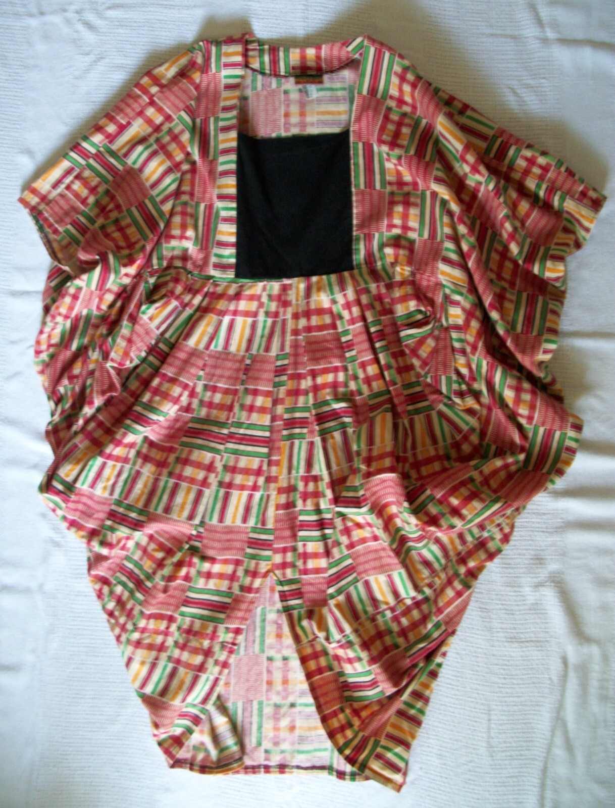 Vintage Free Island African Style Balloon Dress Kaftan One Size Cotton