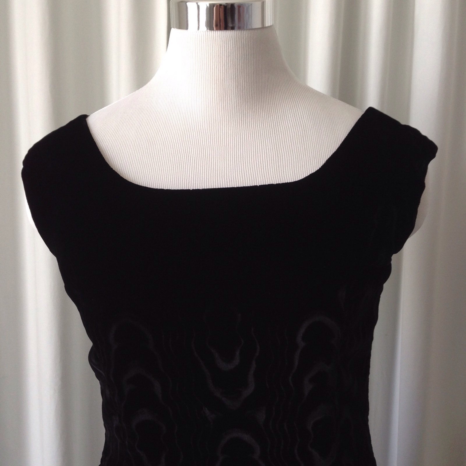 Vintage 60’s Sarah Fredericks Black Velour Moire Dress Suit