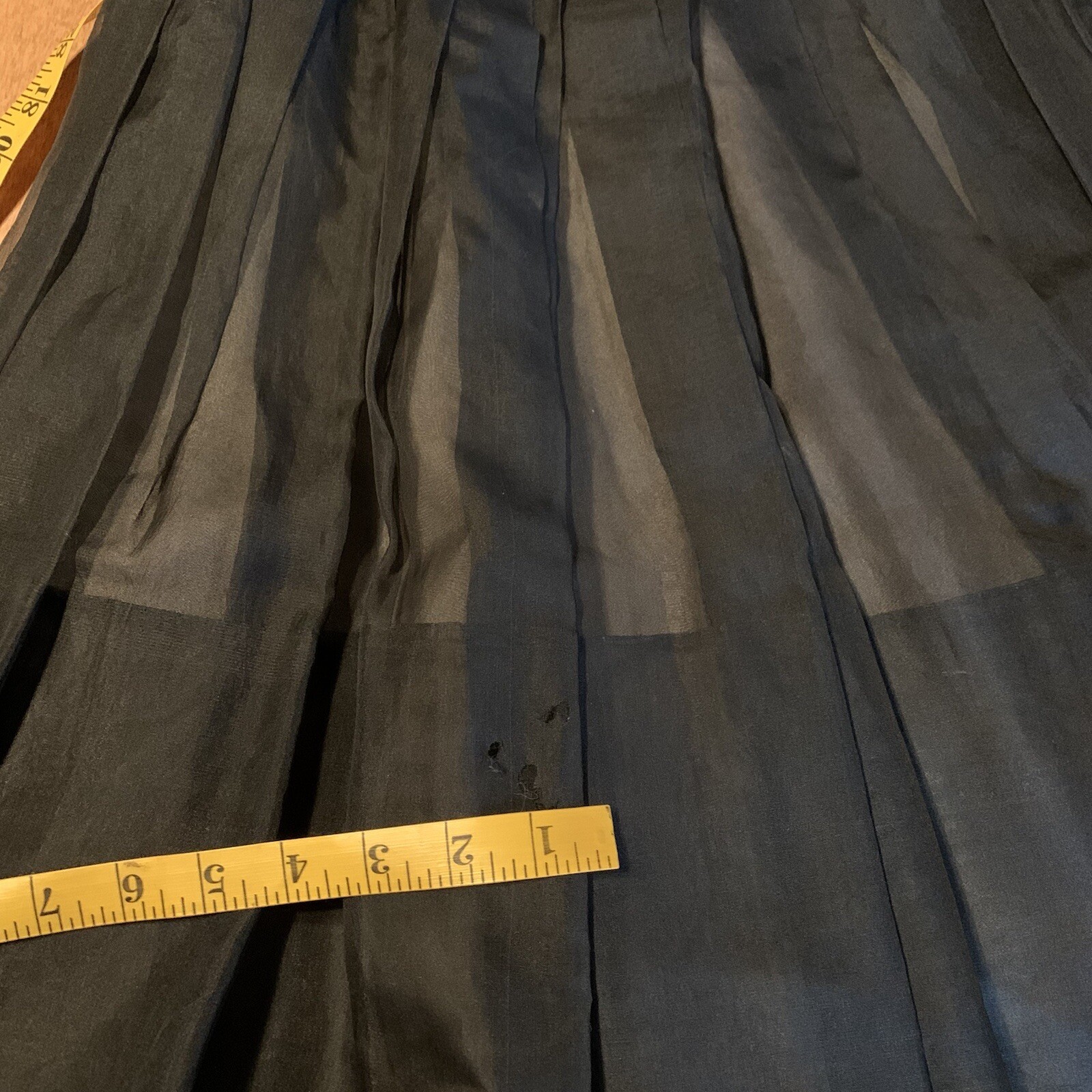 Vintage 1960s Lace Organza Party Dress Small FRAGILE HOLES PLEASE READ LBD Black